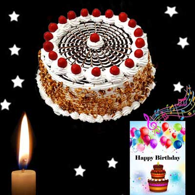 "Butterscotch cake - 1kg, Musical Greeting card - Click here to View more details about this Product
